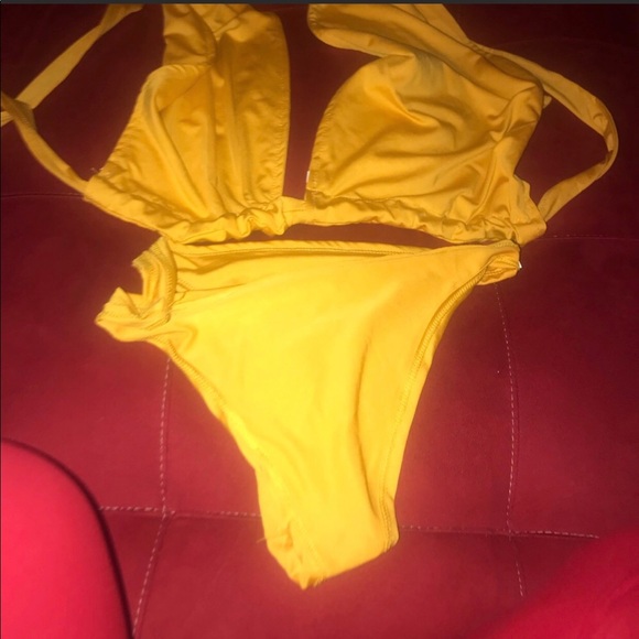 Yellow multiway (string) swimsuit - Picture 2 of 4